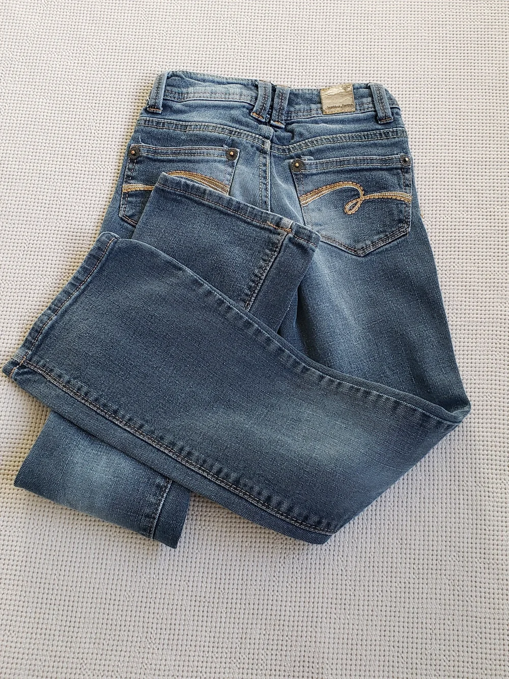Justice Girls ‎ Size 8S Blue Flared Jeans Cotton blend